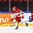 HELSINKI, FINLAND - DECEMBER 27: Denmark's Jonas Roendbjerg #16 charges up ice with Switzerland's Pius Suter #24 chasing during preliminary round action at the 2016 IIHF World Junior Championship. (Photo by Matt Zambonin/HHOF-IIHF Images)

